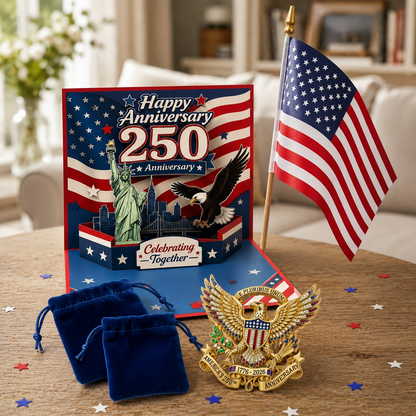 USA 250th Eagle Brooch Sets